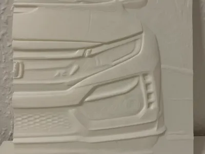Civic 10g sculpture, added hole for screw