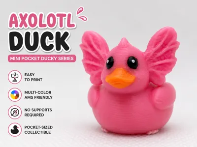 Axolotl Duck | Mini Pocket Ducky Serie