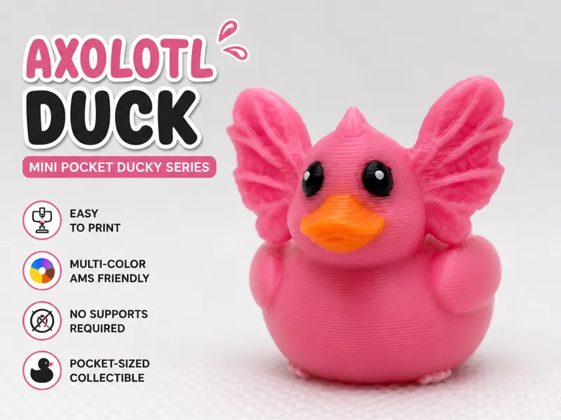 Axolotl Duck  | Mini Pocket Ducky Serie