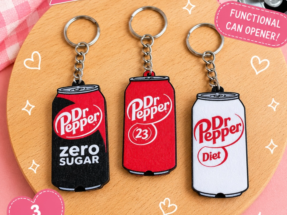 Dr Pepper Can Opener Keychains