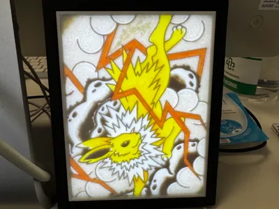 Jolteon Japanese Tattoo Style Lithophane 