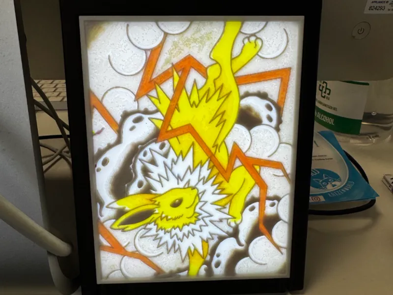 Jolteon Japanese Tattoo Style Lithophane 