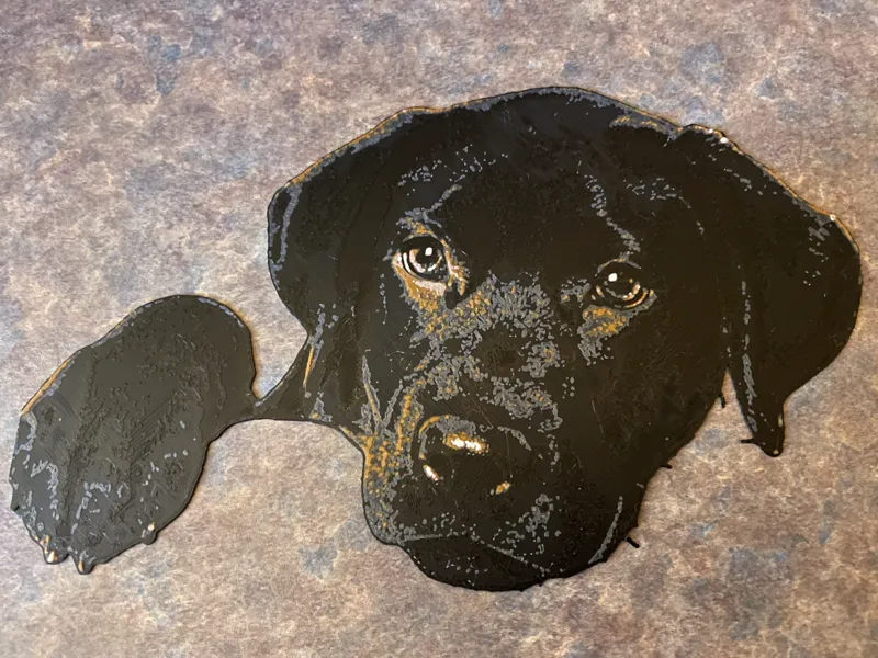 Hueforge - Black Labrador Cutout