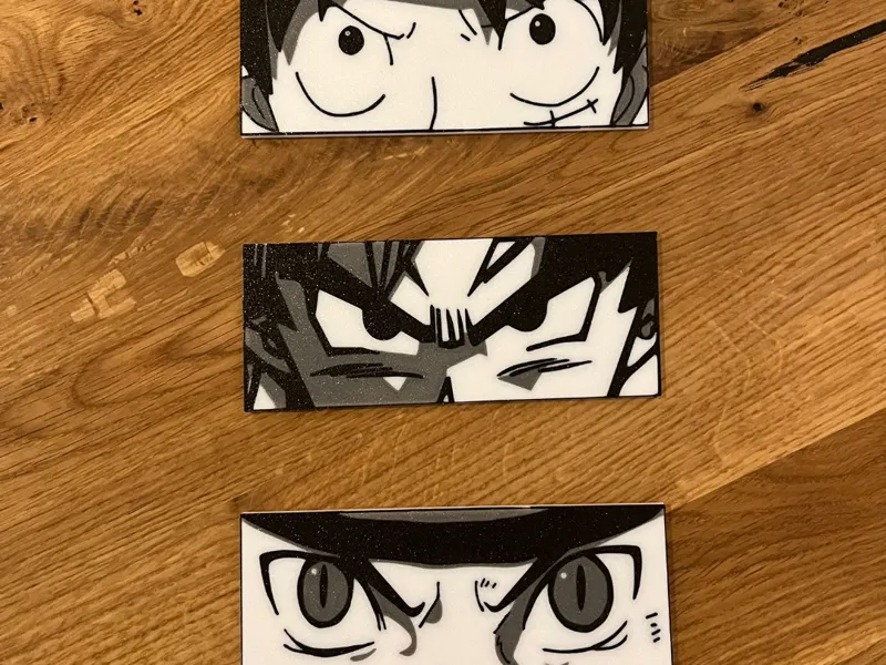Anime Magnets: Goku, Luffy, and Naruto