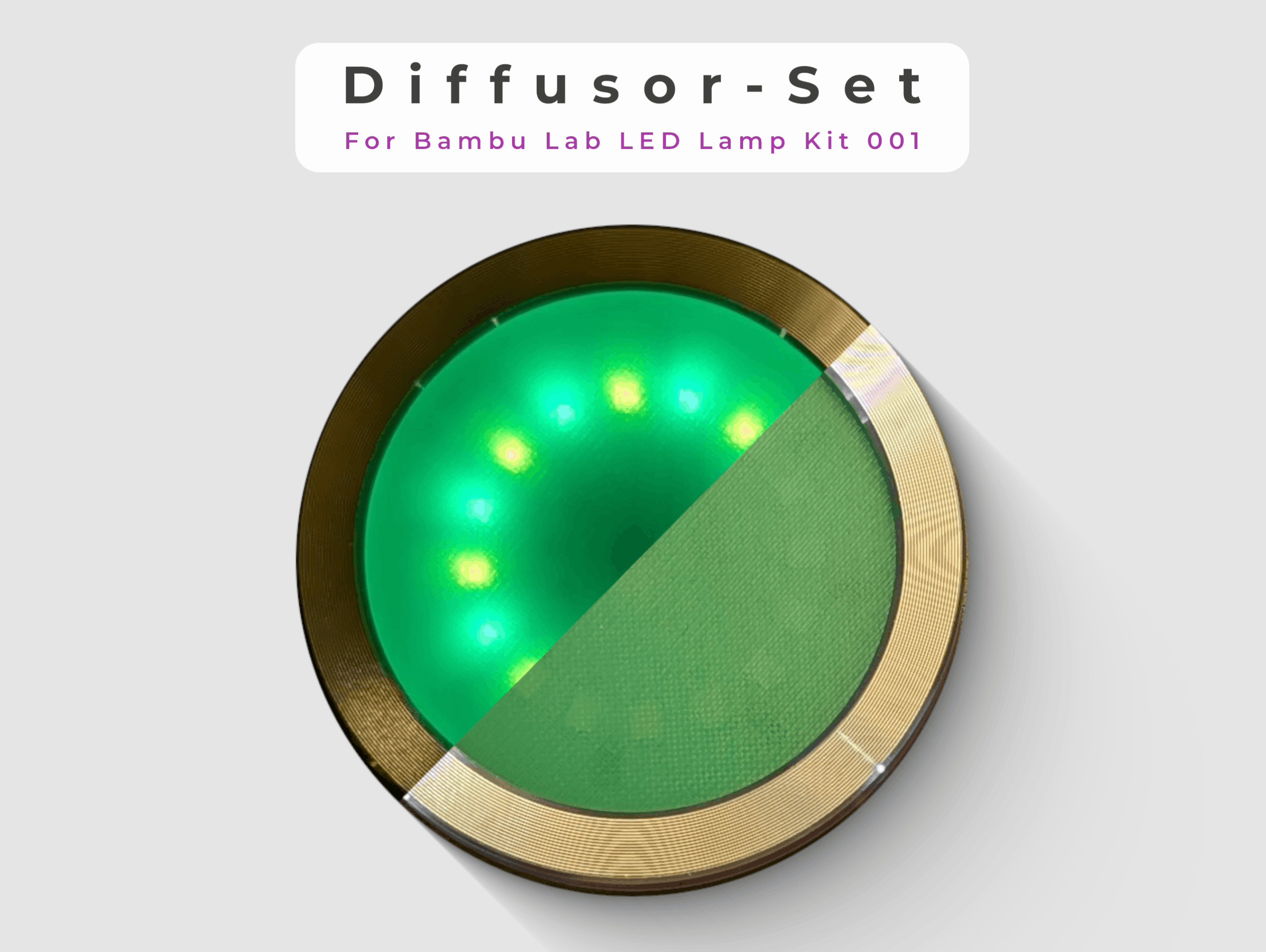 Diffusor-Set for Bambu Lab LED Lamp Kit 001