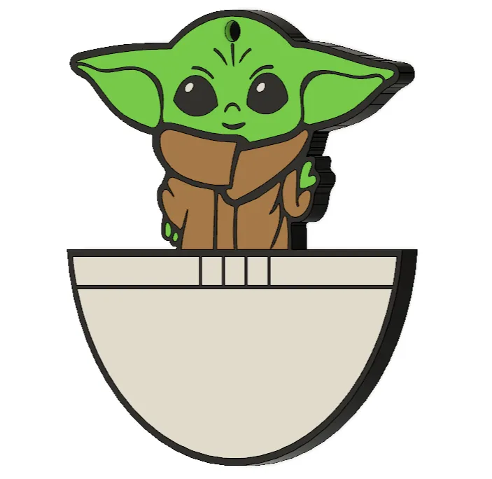 Grogu Keychain (custom name)