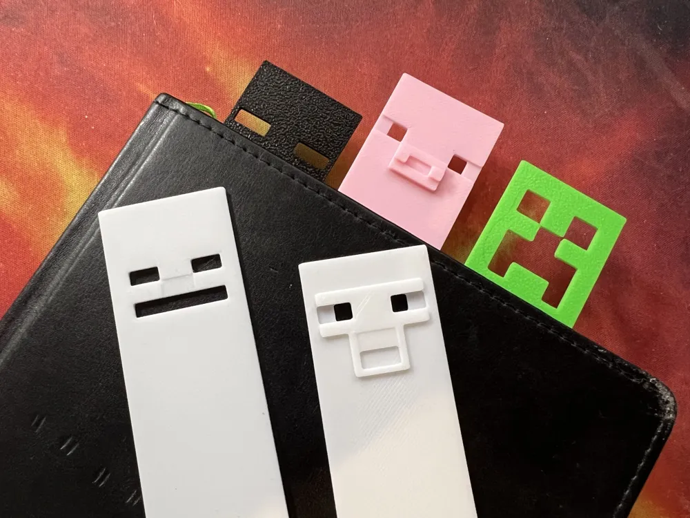 Unique Minecraft Bookmarks Minecraft-Inspired Bookmark Set – 5 Characters - Free 3D Print Model ...