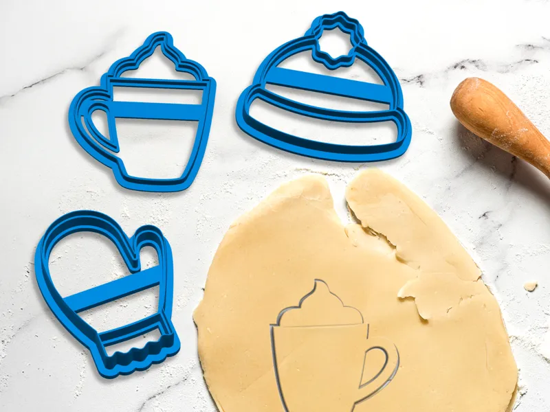 Holiday Cookie Cutters (Hot Cocoa, Mitten & Hat)
