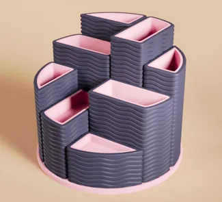 Multi Cubby Desk Organizer "Mellow Wave"