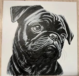 Dog - Mops Hueforge