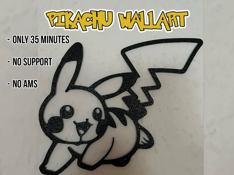 Pikachu Wallart - Wall Decoration - Wanddeko 