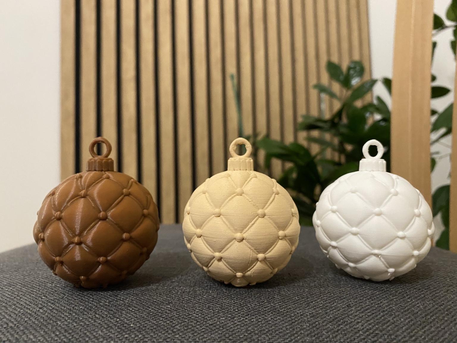Quilted Elegance Christmas Baubles - 1
