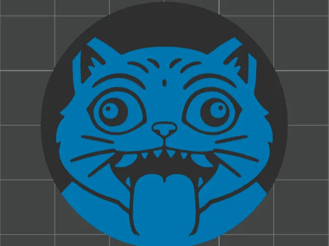 Single Border Color Derp Cat Coin