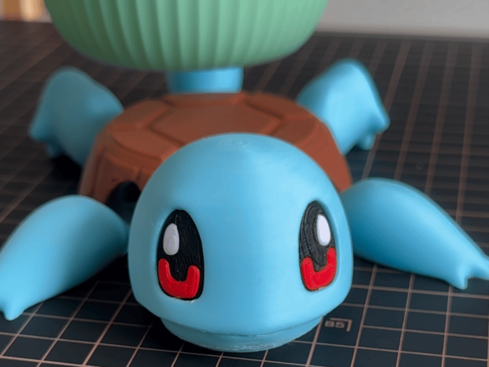 Miniatura 2 do modelo 3D 杰尼龟杯垫（乌龟杯垫）