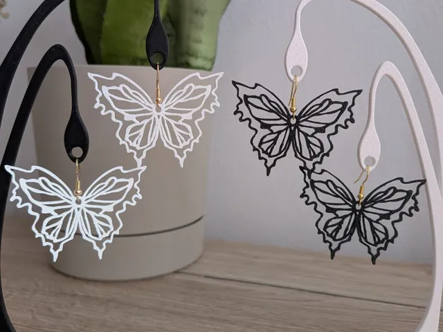 Night butterfly earrings