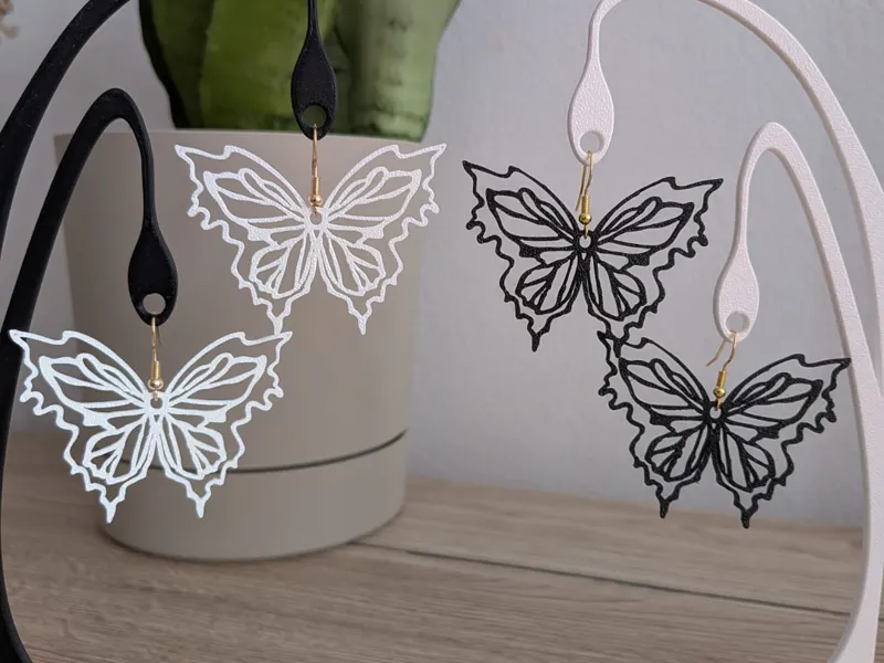 Night butterfly earrings