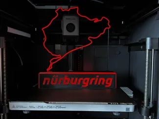 Nurburgring Electroluminescent Track Outline