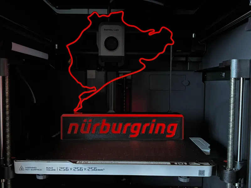 Nurburgring Electroluminescent Track Outline