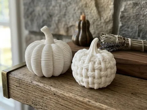 Letrero o emblema decorativo: Dekorative Kürbisse – Herbstdeko — referencia de MakerWorld