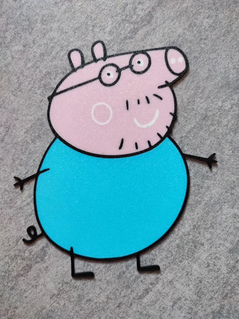 Daddy pig wallart