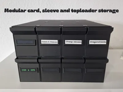 Modular card, sleeve and toploader storage