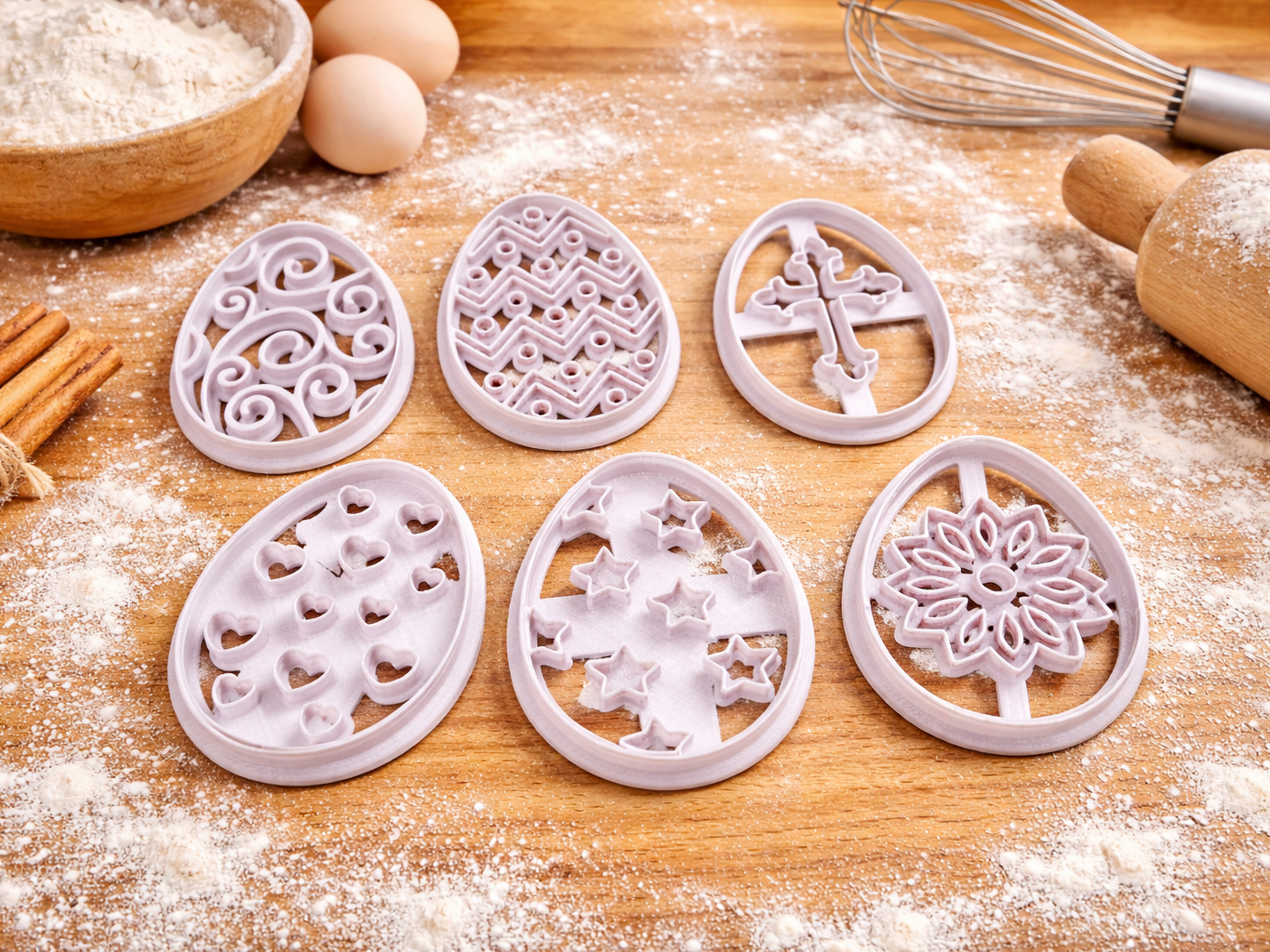 Easter Egg Biscuit Cutters – Holiday Baking Set