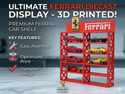 1:64 Ferrari NO AMS Wall/Stand/Display