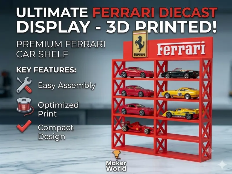 1:64 Ferrari NO AMS Wall/Stand/Display 