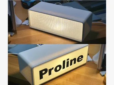 Desktop Electric Light Box / Desktop Lamp (Customizable Text / Uses LED Kit 001)