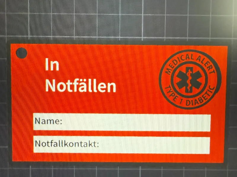 Notfallkarte Diabetes