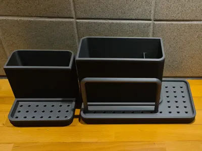 Kitchen sink organizer now with hand soap holder