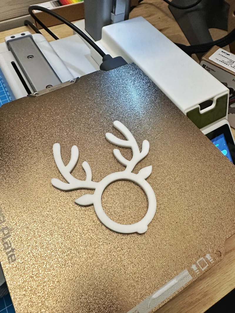 Rond de serviette Cerf Noël / Christmas Stag napkin ring