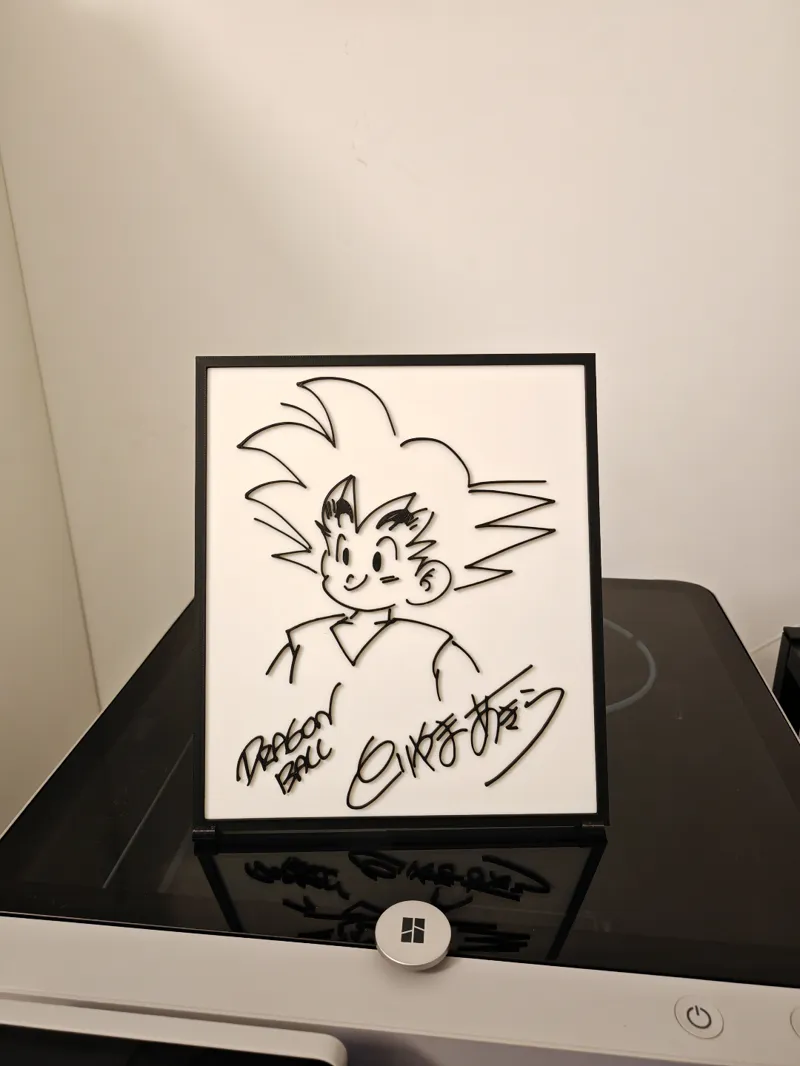 Original Akira Toriyama signed art Dragon Ball character drawing