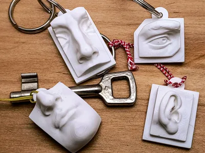 David Classical Sculpture Key Rings