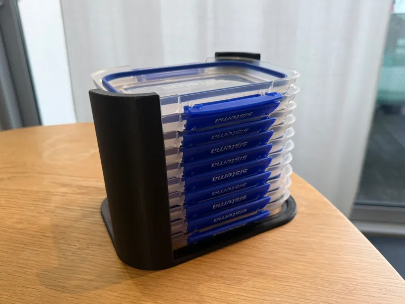 Parametric (Customisable) Container Lid Stacker