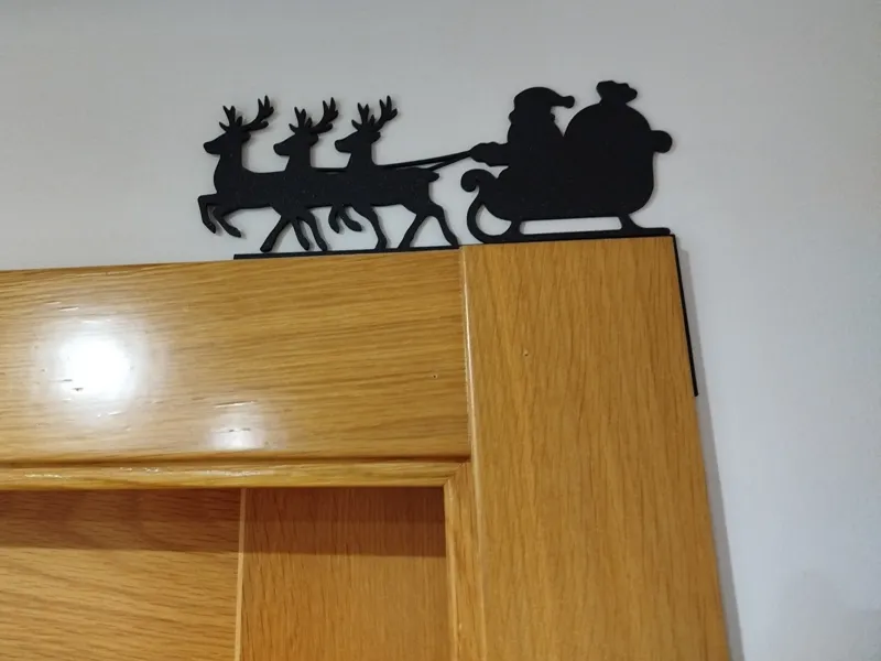 Navidad: Trineo Santa para esquina de puerta