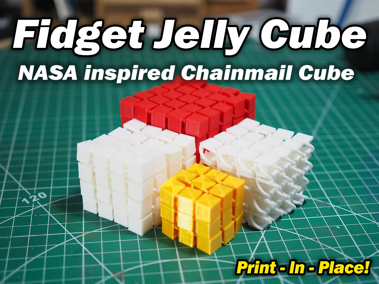 Fidget Jelly Cube (Print-In-Place) - 1