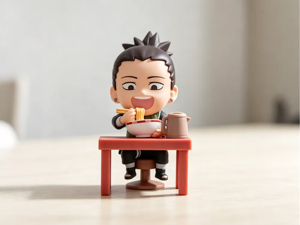 Nara Shikamaru comiendo fideos - Figuras de anime de Naruto