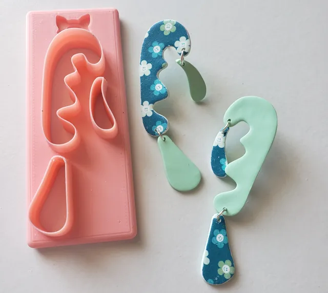 "Jeniwooo" Abstract Polymer Clay Earring Cutter