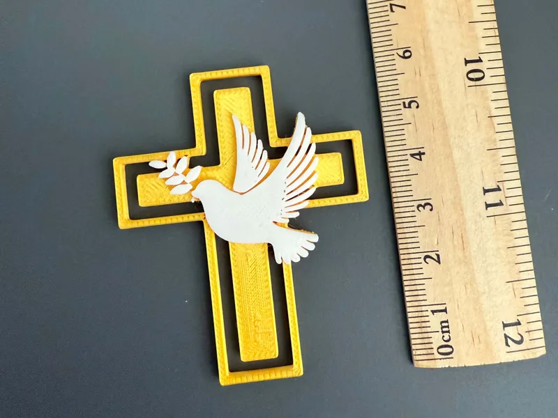 Cake Side cross with dove