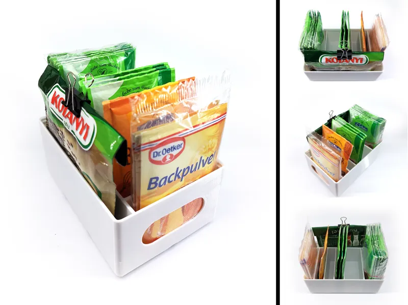 [gridfinity] Kitchen Packet/Baking Powder/Kitchen Powder Organizer (65mm up to 78mm powder packs)