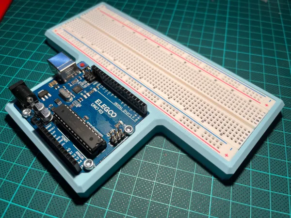 Support pour carte Arduino Uno et plaque d'essai