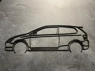 Honda Civic EP3 Wandbild Silouette