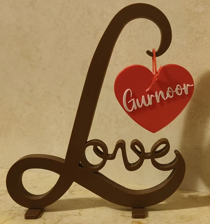 Love With Heart customizable name