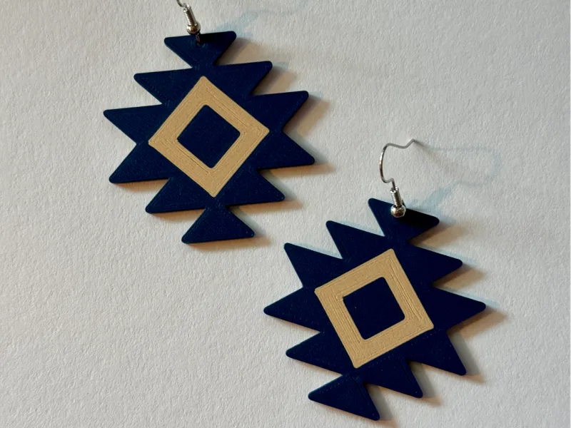 Aztec 2 color earrings 