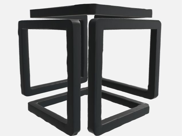 Floating Tensegrity Cube Gravity-Defying  Toy