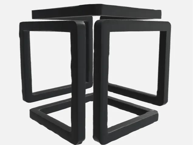 Floating Tensegrity Cube Gravity-Defying  Toy