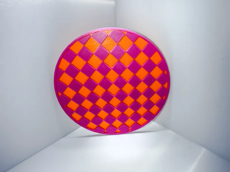 Modern Square Pattern Coaster – Geometric Design