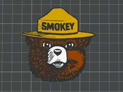 Smokey The Bear Magnet  