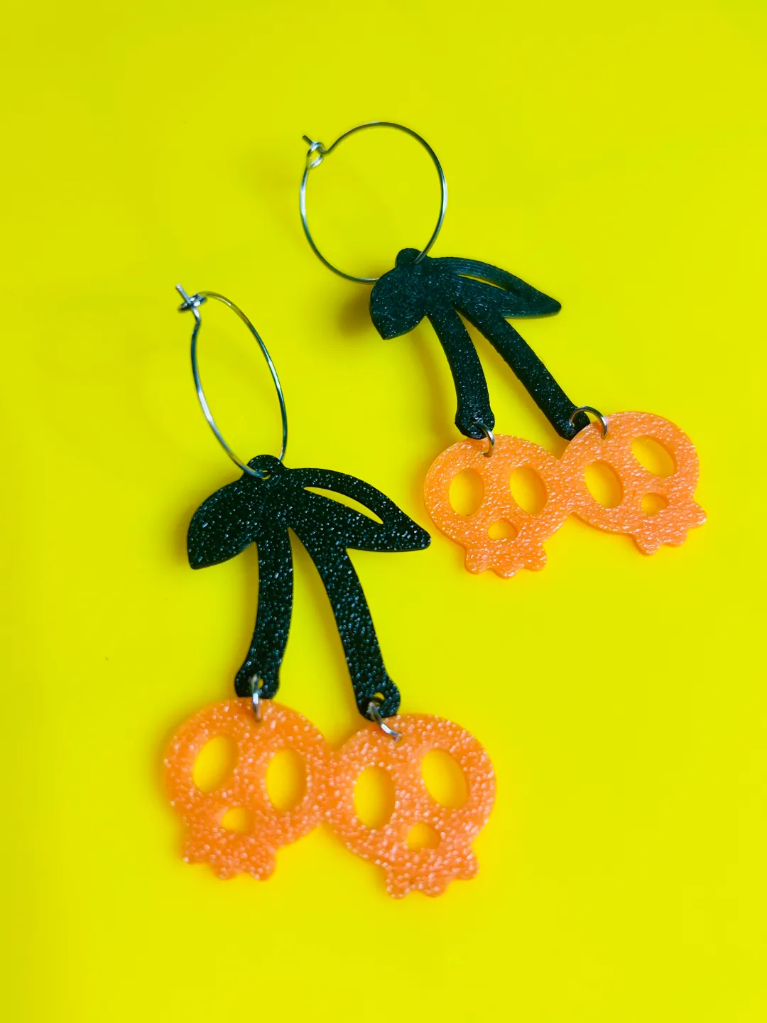 Pendientes cerezas calabazas halloween view 2